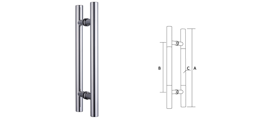 Glass Door handle,Stainless Steel